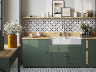 Керамогранит Cersanit Stream геометрия (лепестки) белый арт. 17922 (29,8x29,8)